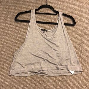 Cropped striped swing tank